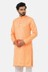 Veshbhoshaa Bluesaanchi Men'S Light Peach Dobby Kurta Set
